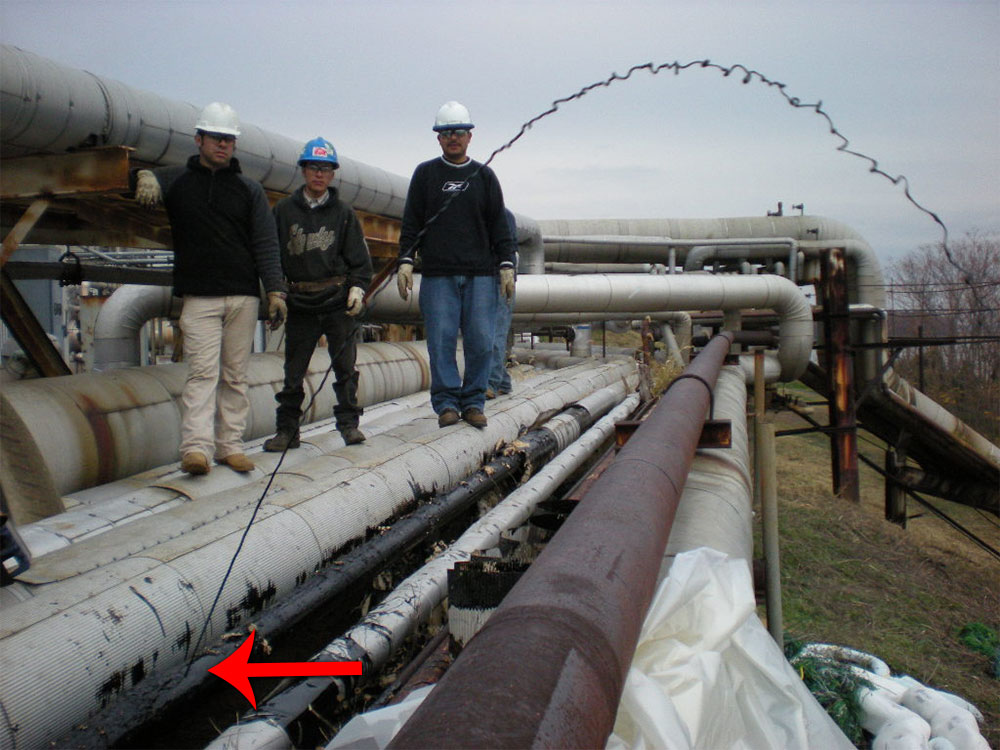pencil hole oil pipeline